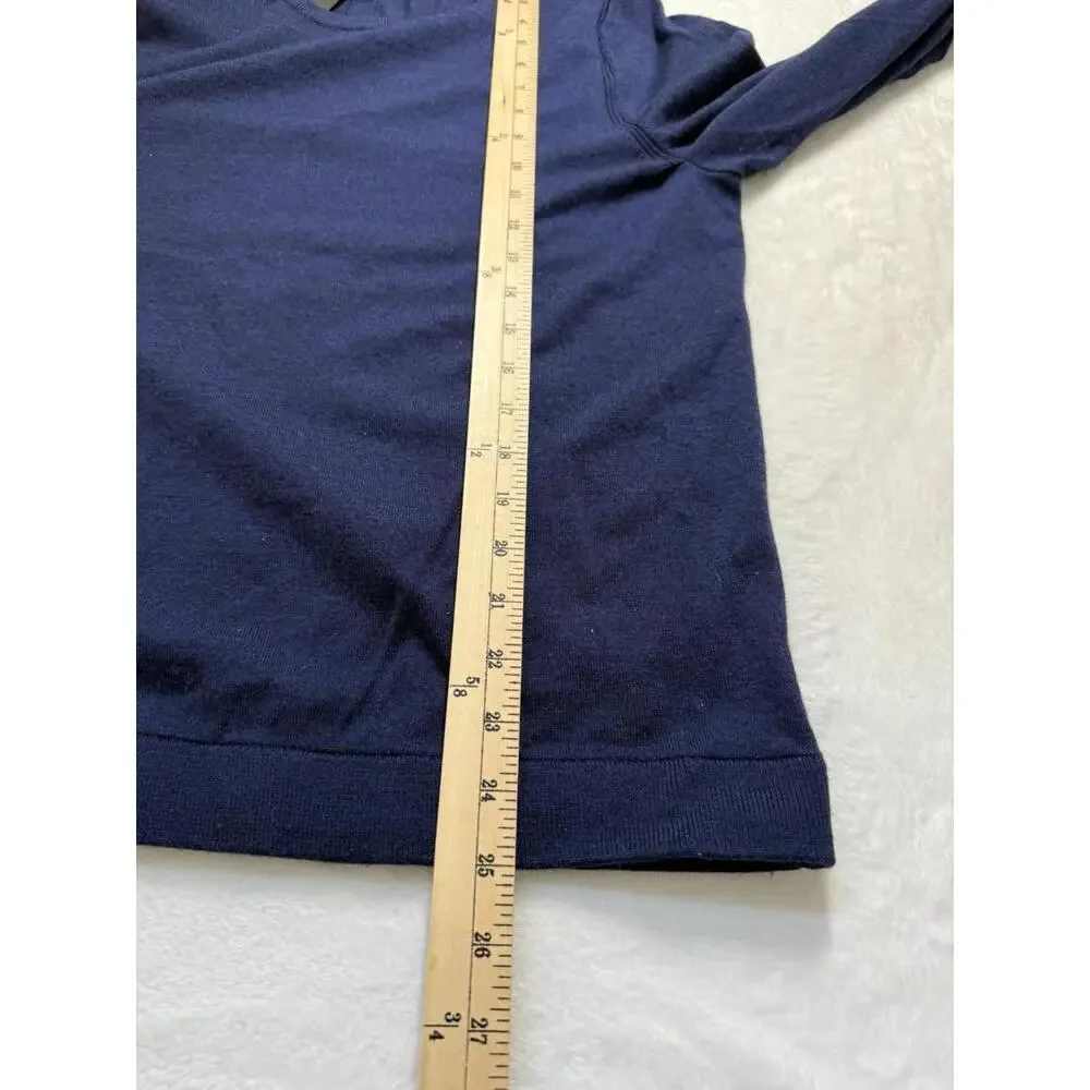 Lululemon Merino Wool Blend Sweater New Venture Crewneck‎ Navy Blue Medium